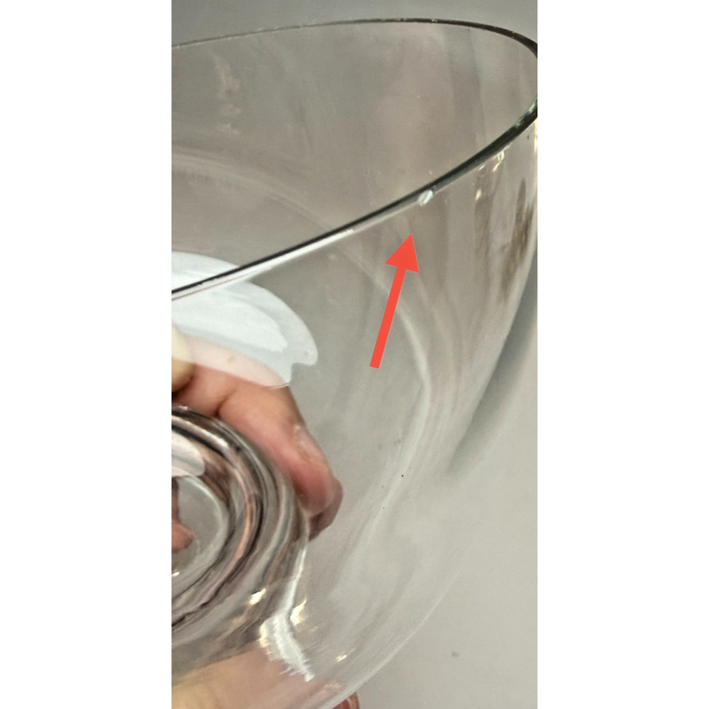Kosta Boda Pippi Angled Pedestal Bowl Candle Holder Bubble Base Snifter MCM Mod - Picture 5 of 5